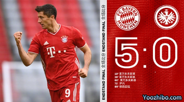 <a href=/lives/zuqiu/bayern/ target=_blank class=infotextkey>拜仁</a>慕尼黑5-0法兰克福